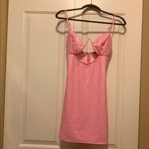 FASHION NOVA PINK PATENT LEATHER DRESS